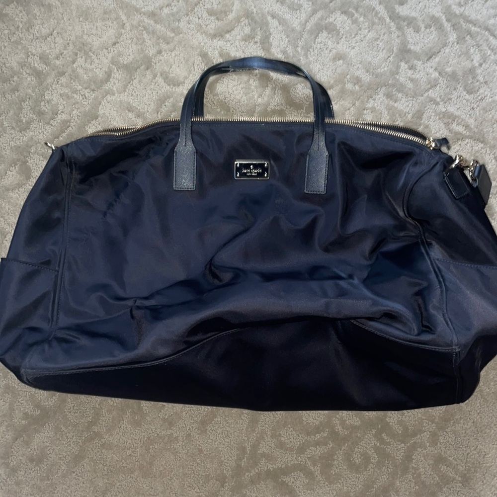 Kate spade black over night bag - used once great condition